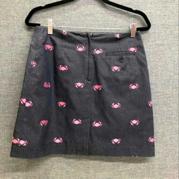 Lilly Pulitzer Navy Blue Skirt with Crab Embroider - Picture 2 of 6